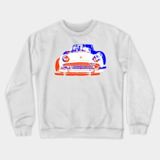 Triumph TR3 British classic car monoblock red white blue Crewneck Sweatshirt